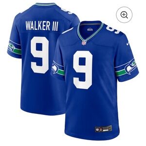 Men's Seattle Seahawks Kenneth Walker III Throwback Player Game Jersey.